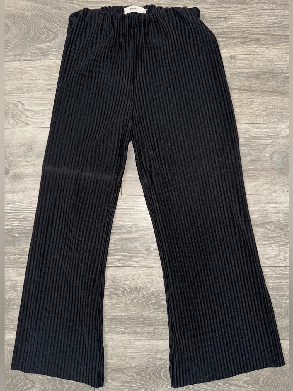 Frankie Shop Black Ribbed Jogger Pants